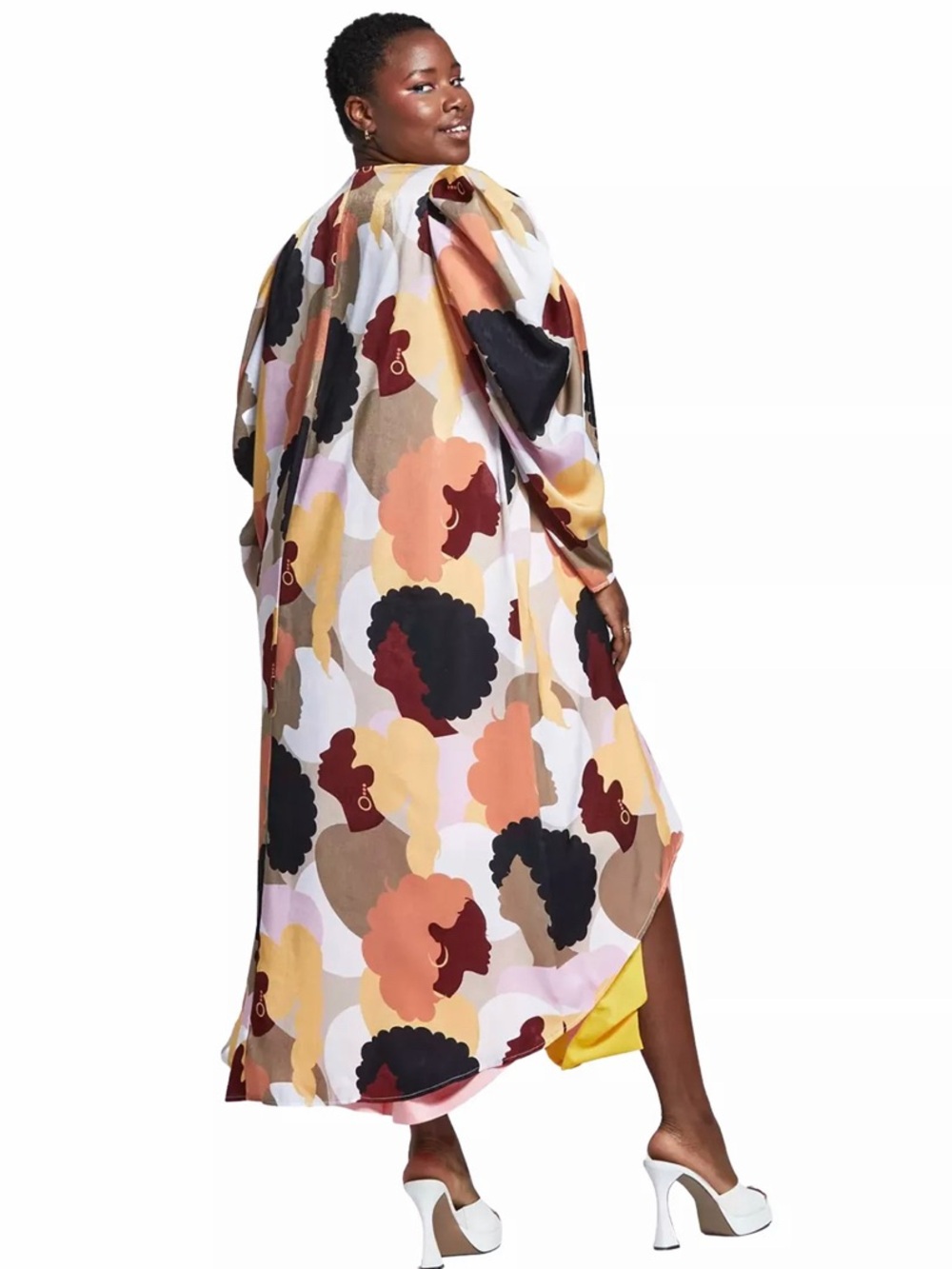 NWT! Goo Goo for Bar III Multicolor Girl Print Maxi Duster Coat